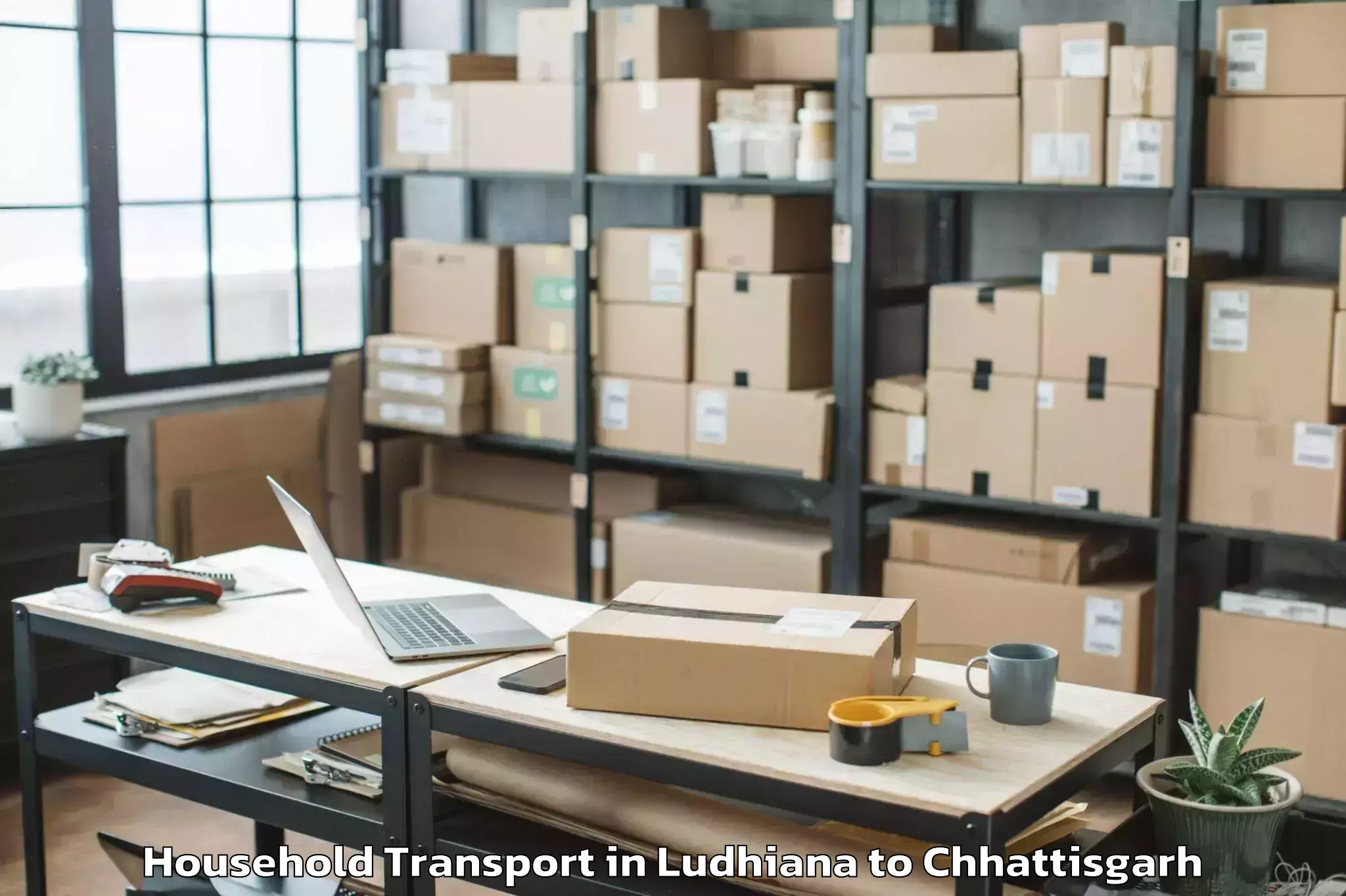 Easy Ludhiana to Rajnandgaon Household Transport Booking